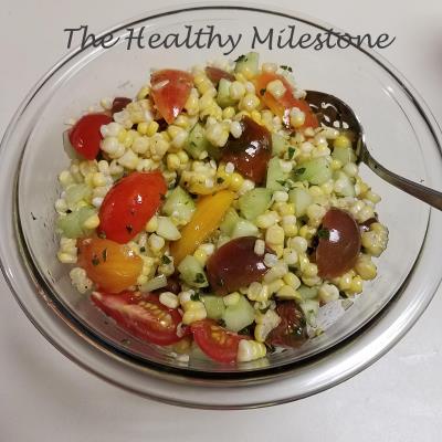 heairloom cheery tomato corn salad