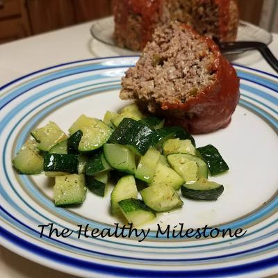 instant POt Meatloaf with Steamed Zuchinni