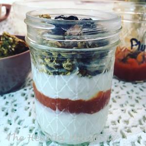 plum butter Greek yogurt parfait